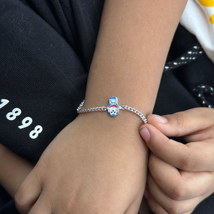 Silver Cartoon Bracelet for Kids 5.5"