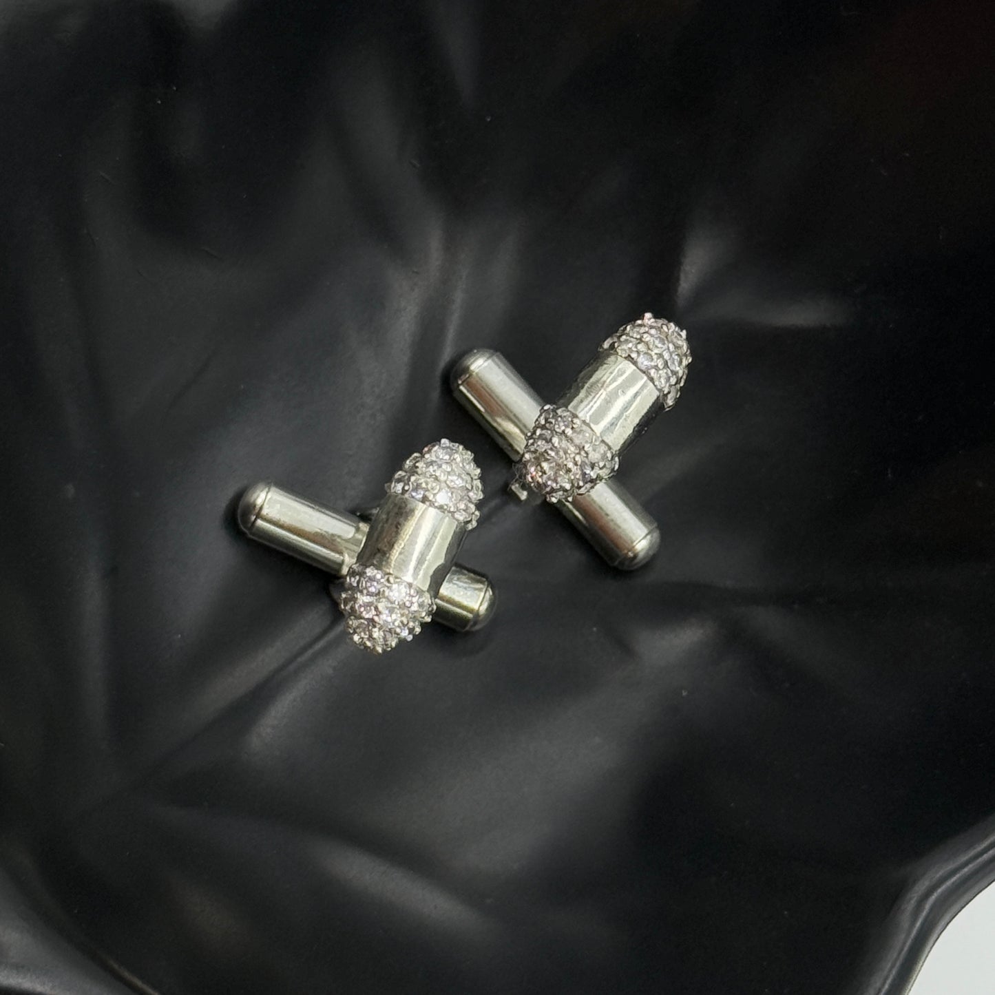 14K White Gold Men's Cufflink