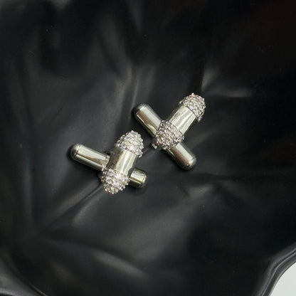 14K White Gold Men's Cufflink