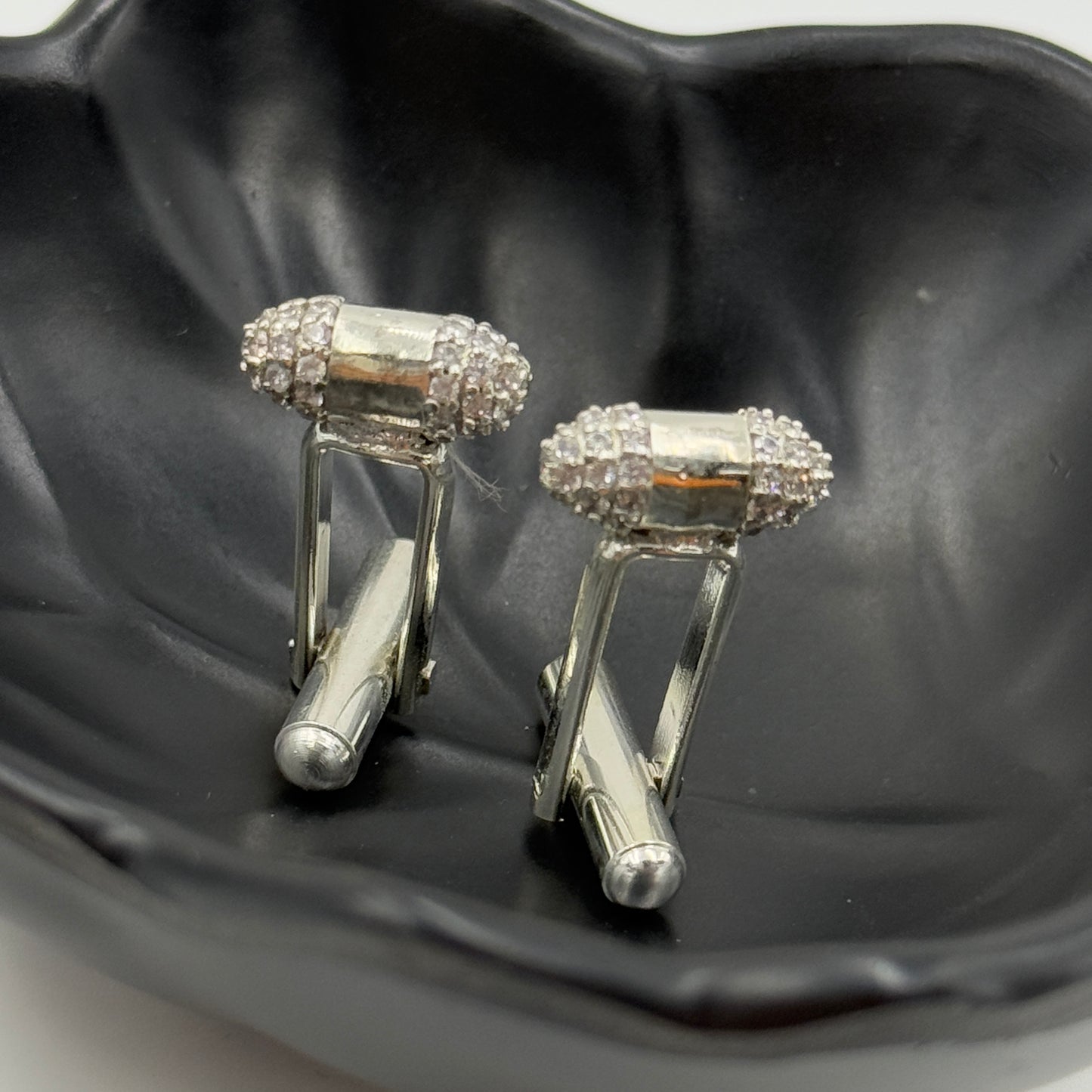 14K White Gold Men's Cufflink