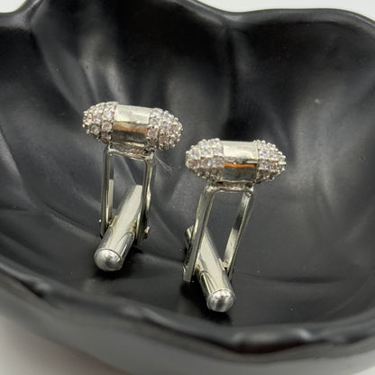 14K White Gold Men's Cufflink