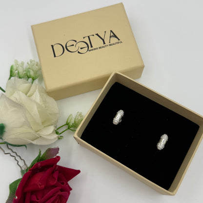 14K White Gold Men's Cufflink