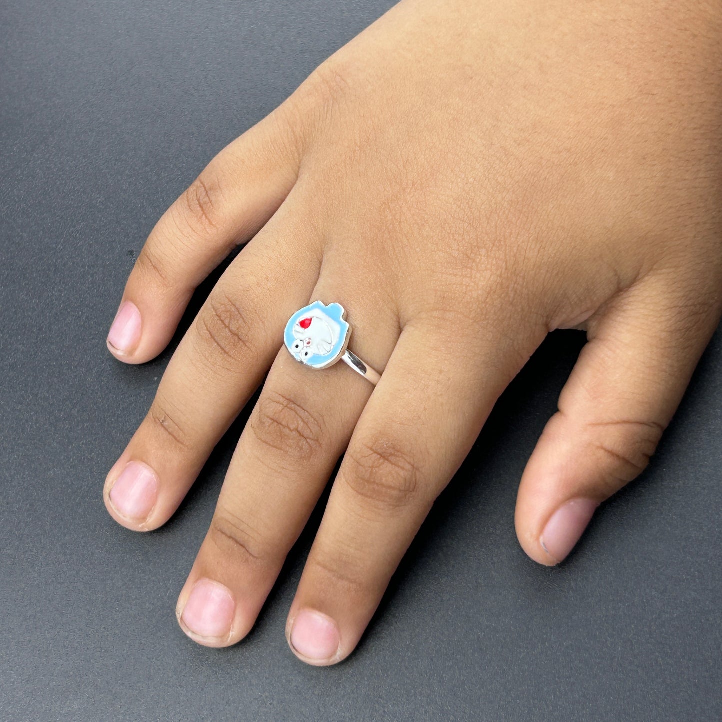 Doremon Ring - Adjustable Kids Silver Ring