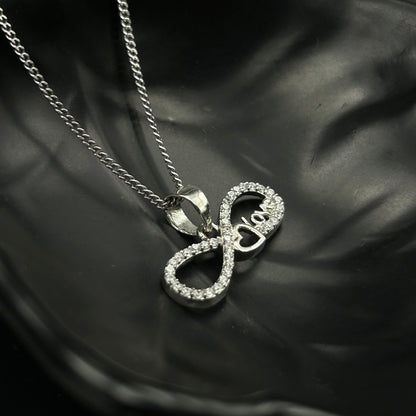 Women's Silver Infinity Love Heart Pendant (9)