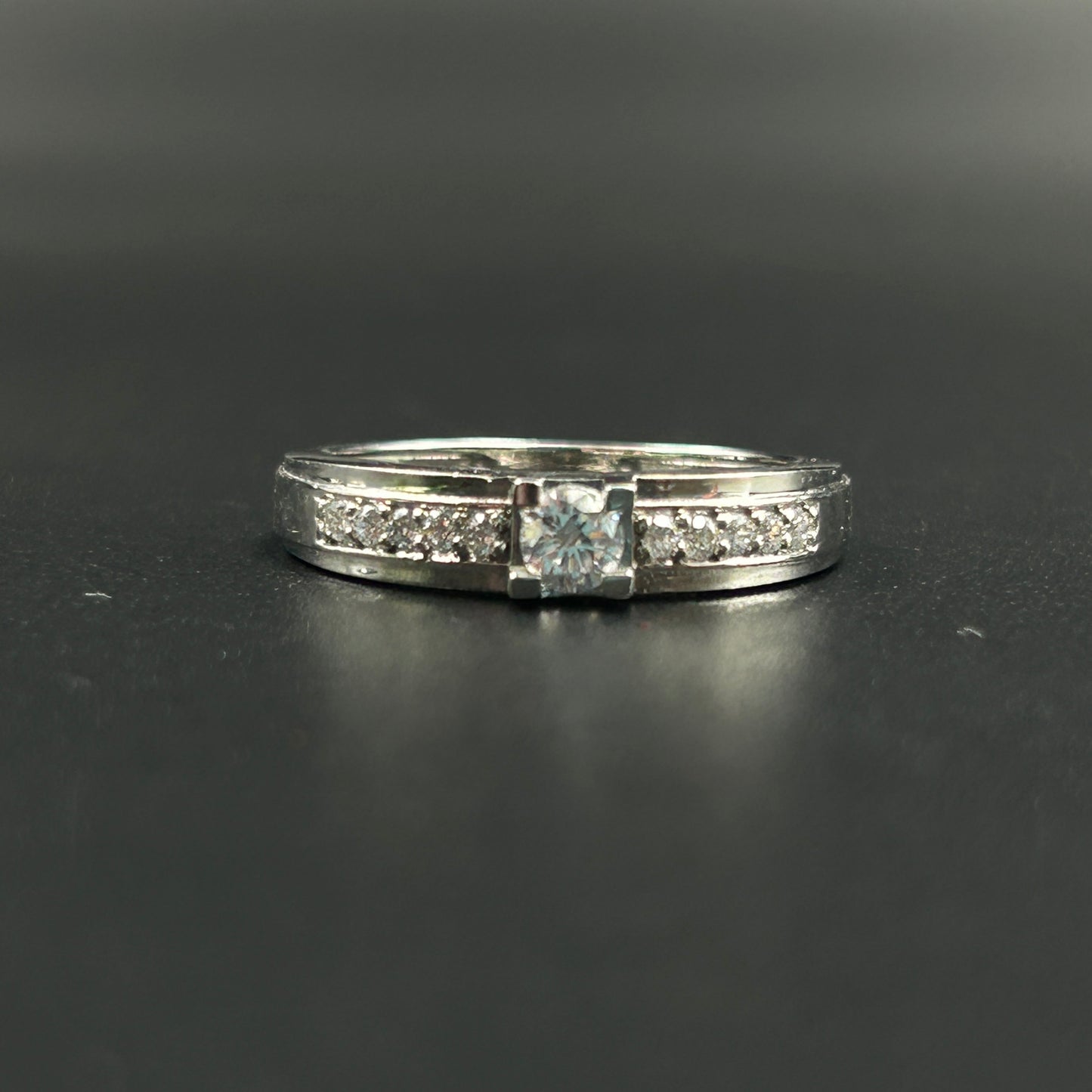 Pure Silver Diamond Ring