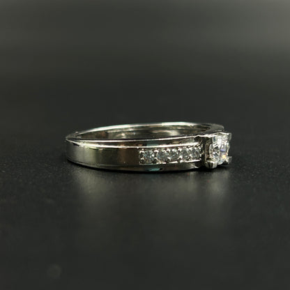 Pure Silver Diamond Ring