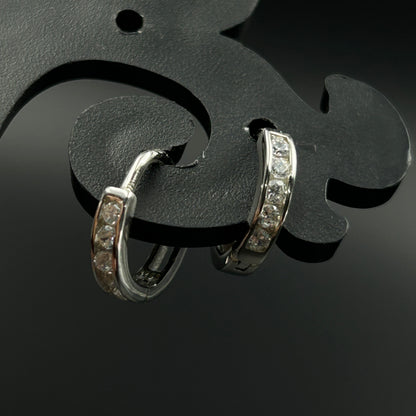 Diamond Bali - Silver Hoop Earring (Small)