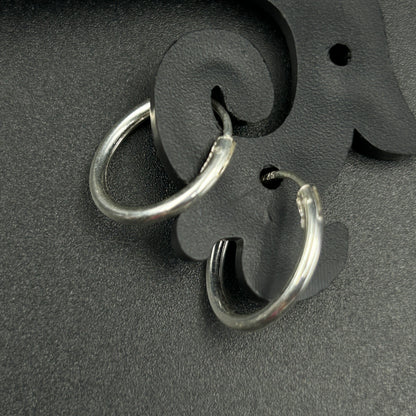 Round Bali - Silver Hoop Earring