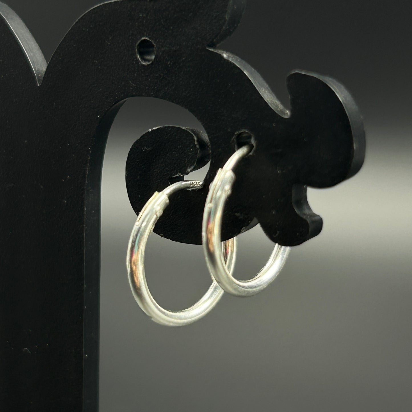 Round Bali - Silver Hoop Earring