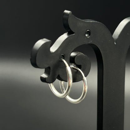 Round Bali - Silver Hoop Earring