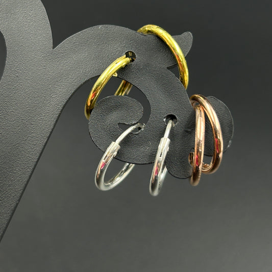 Round Bali - Silver Hoop Earring