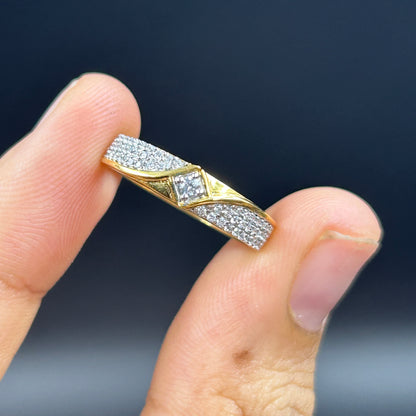 Yellow Gold Diamond Ring - Silver