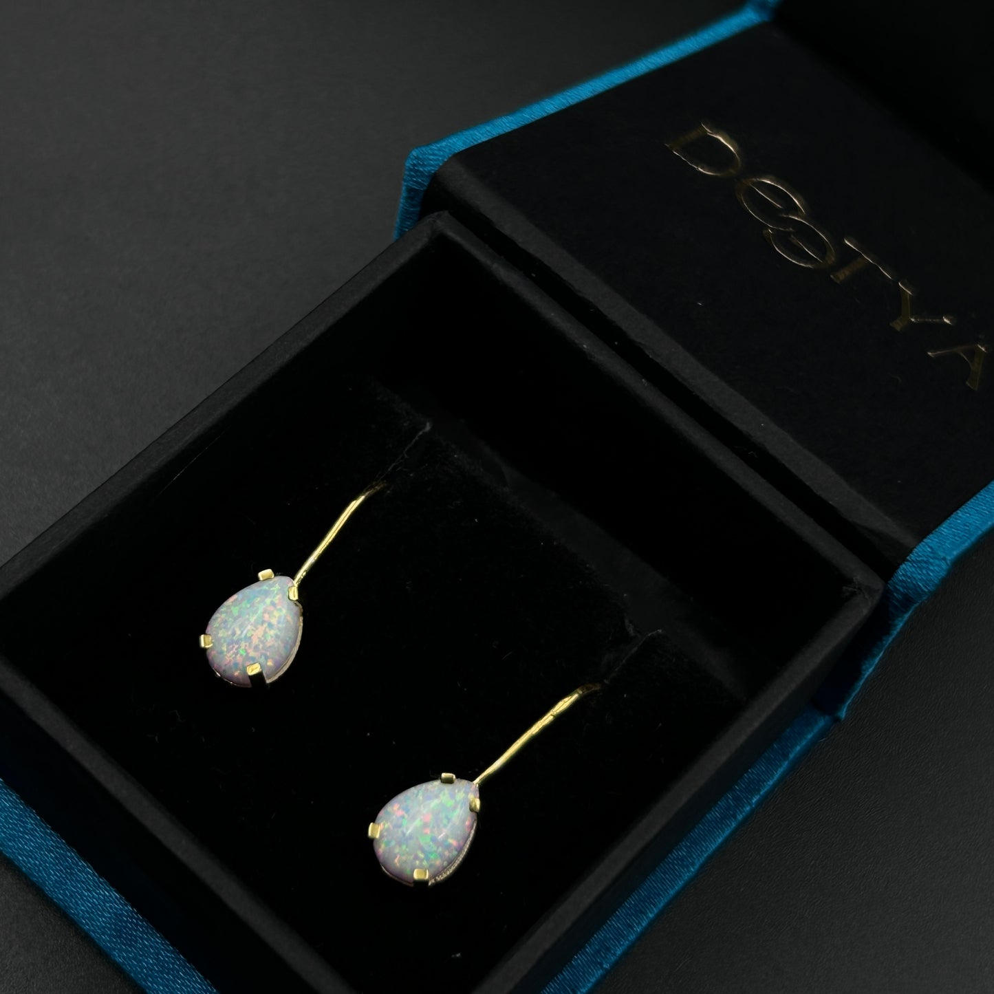Fire Opal Minimal Earring - 925 Silver Earring