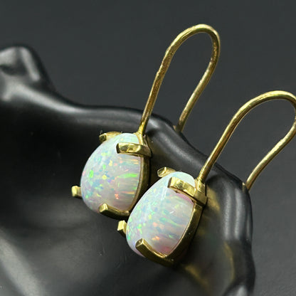 Fire Opal Minimal Earring - 925 Silver Earring