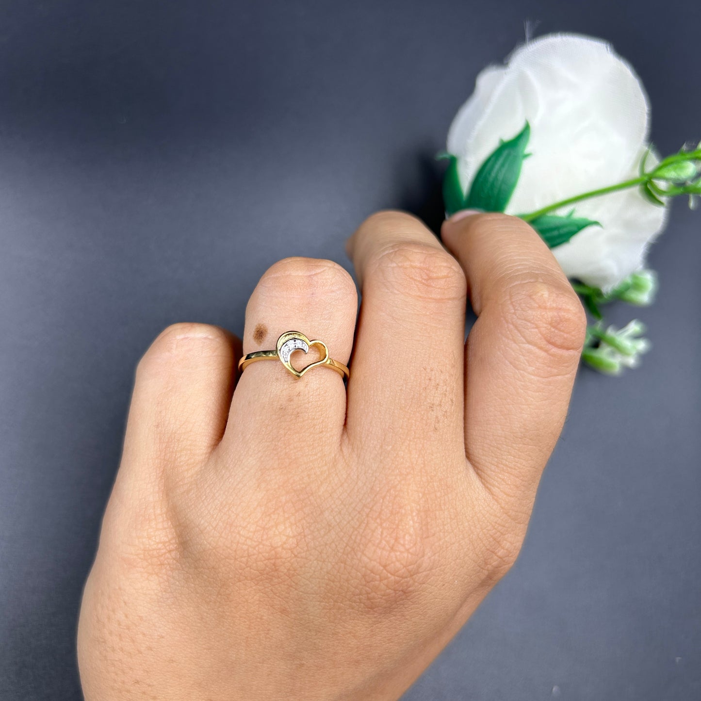 Pure Silver Heart Ring