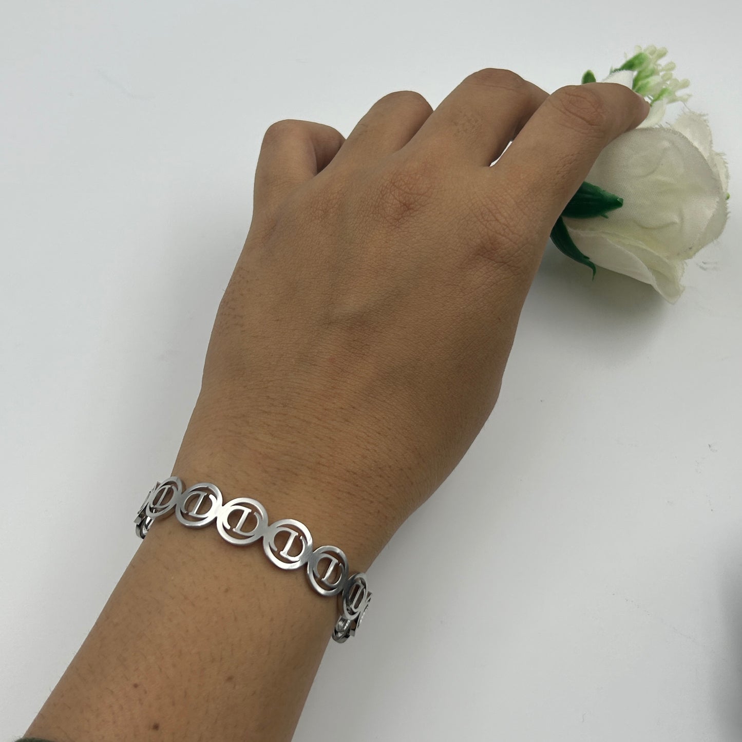 18k White Gold Plated Bracelet/Kada for Women
