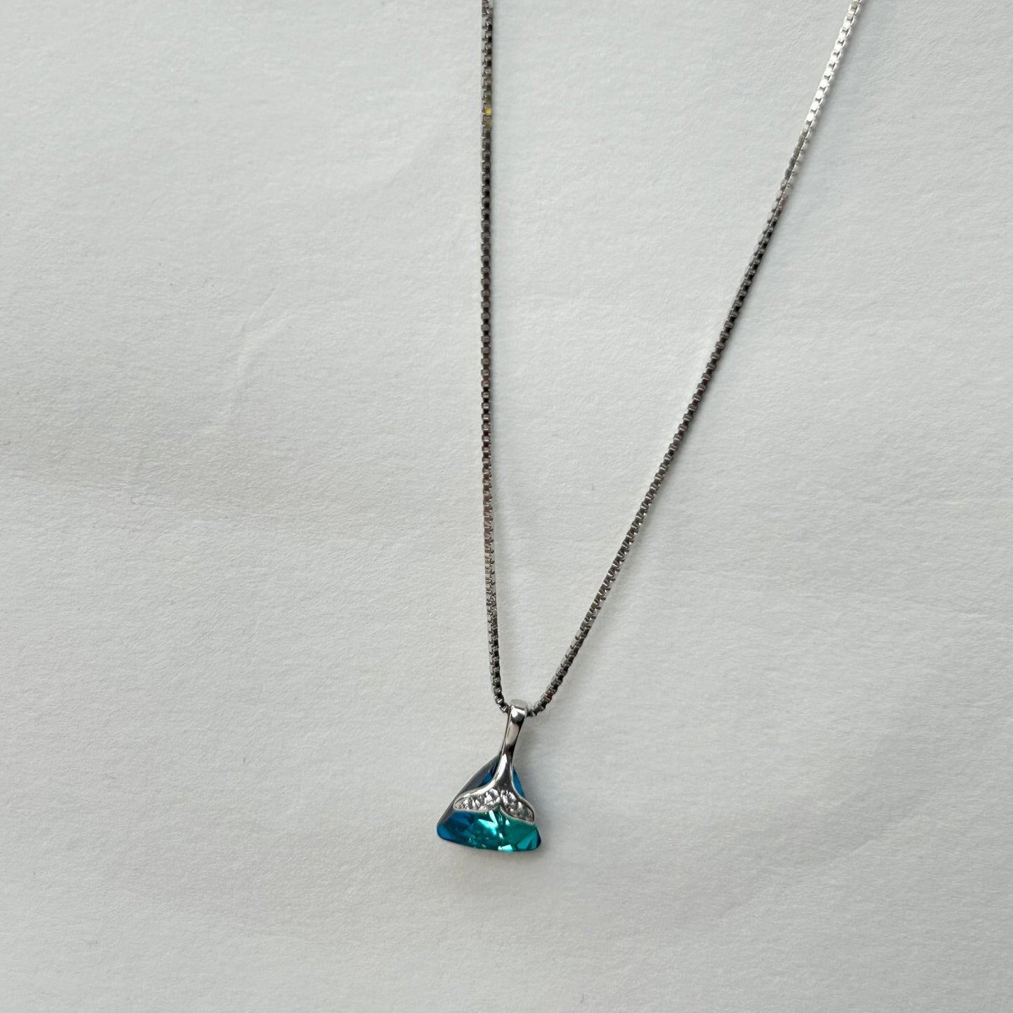 Mermaid Tail Pendant - Silver Pendant and Chain