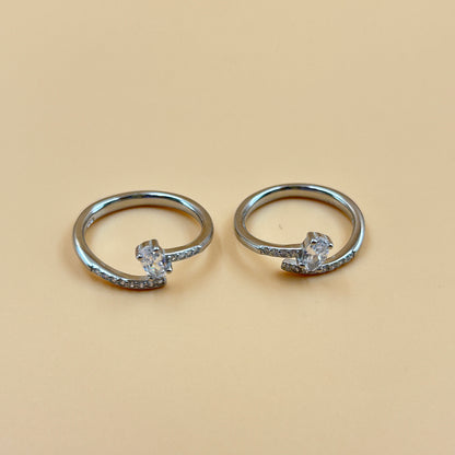 Silver Toe Ring - Oval Toe Ring