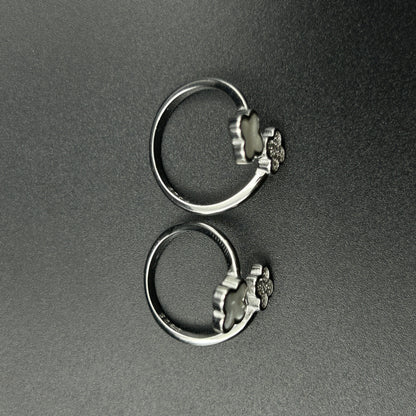 Silver Toe Ring -Clover Toe Ring