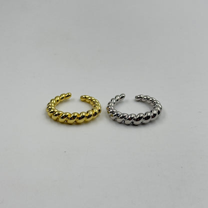 Beaded Ring 18k White Gold Plated