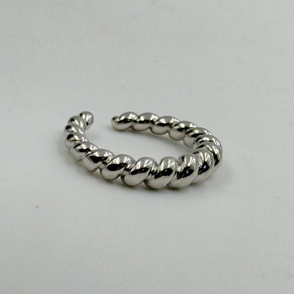 Beaded Ring 18k White Gold Plated