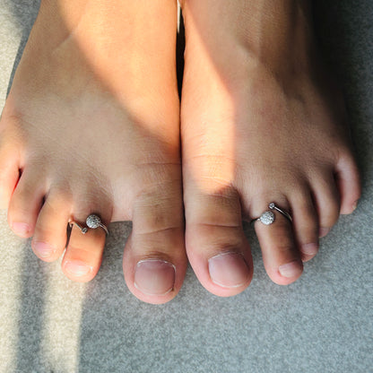 Silver Round Toe Ring - Women's Toe Ring