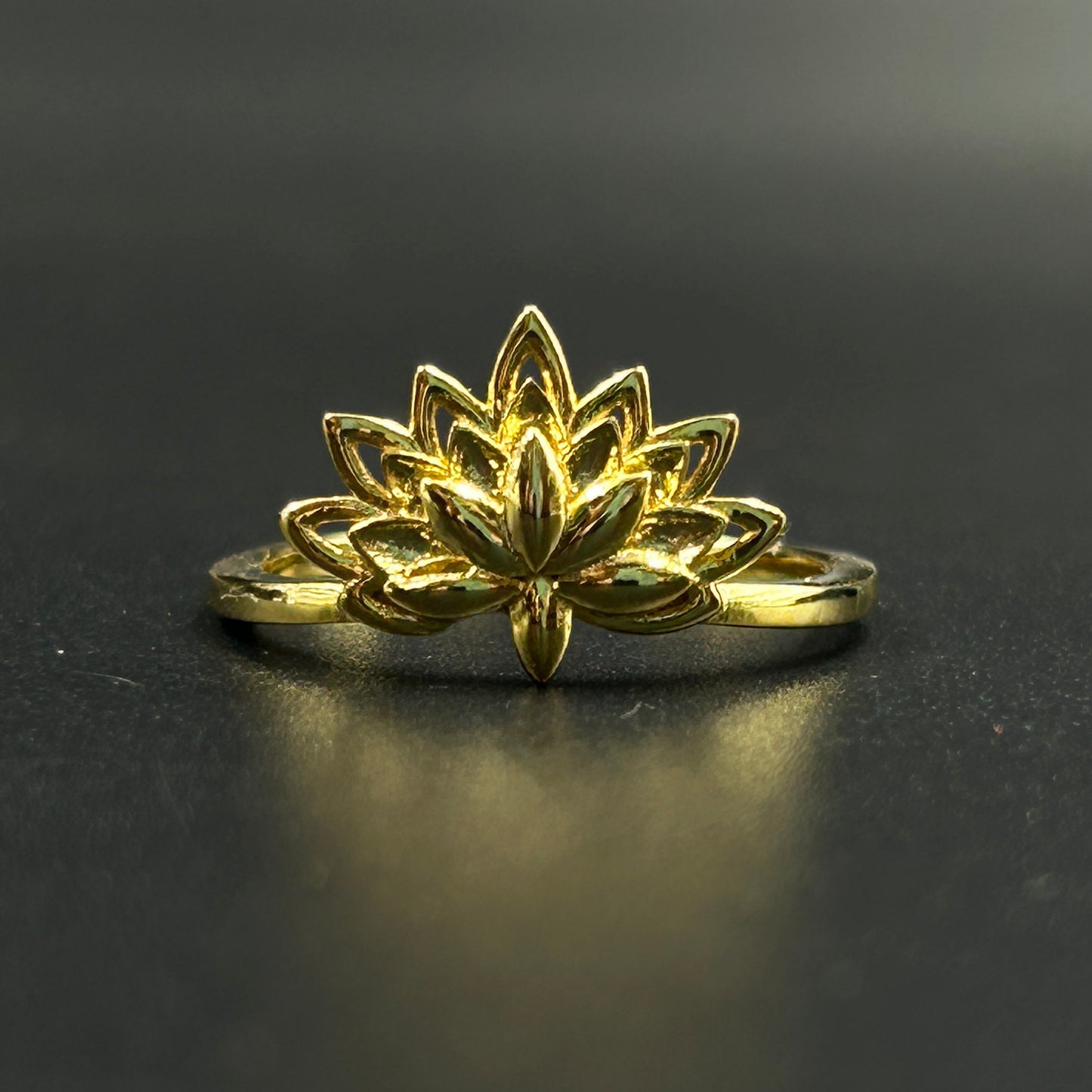 Yellow Gold Lotus Ring