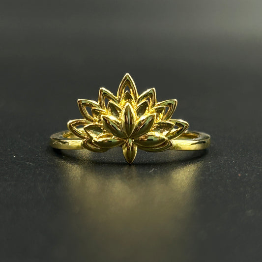 Yellow Gold Lotus Ring