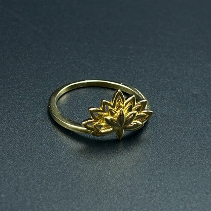 Yellow Gold Lotus Ring