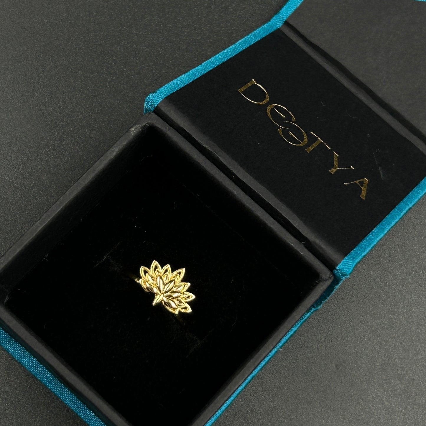 Yellow Gold Lotus Ring