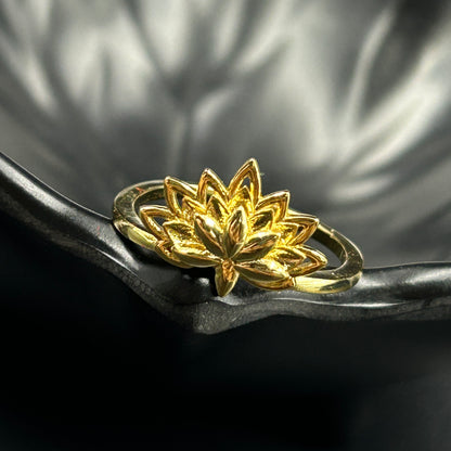 Yellow Gold Lotus Ring