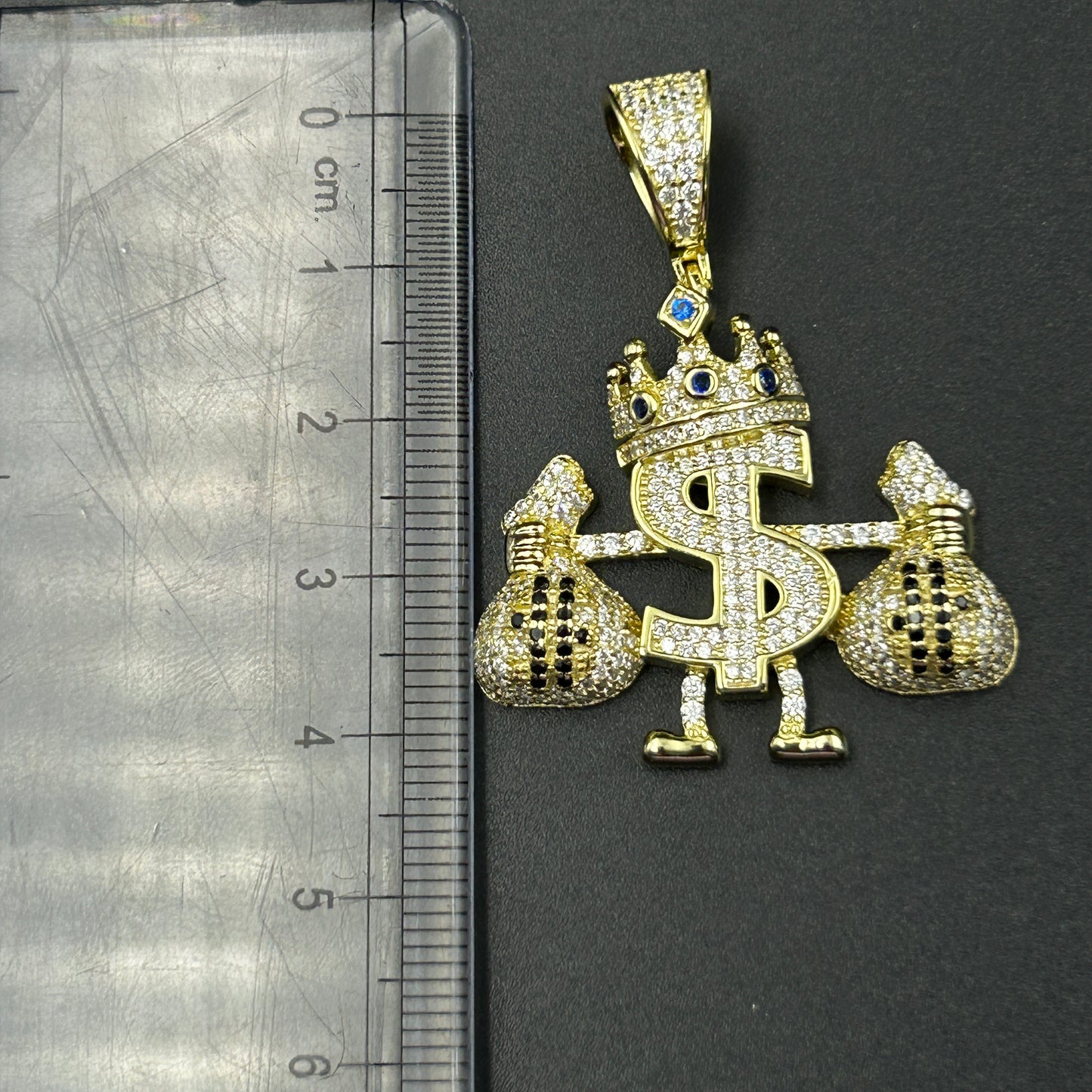 Men's Iced Out DOLLOR Pendant and Chain