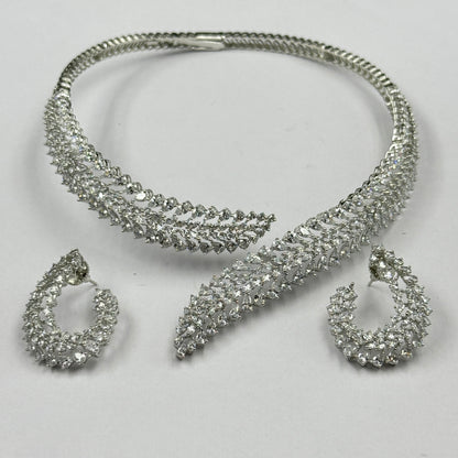 Demi Fine Women's Choker Set with Earrings