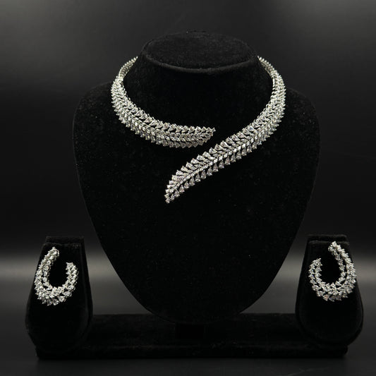 Demi Fine Women's Choker Set with Earrings