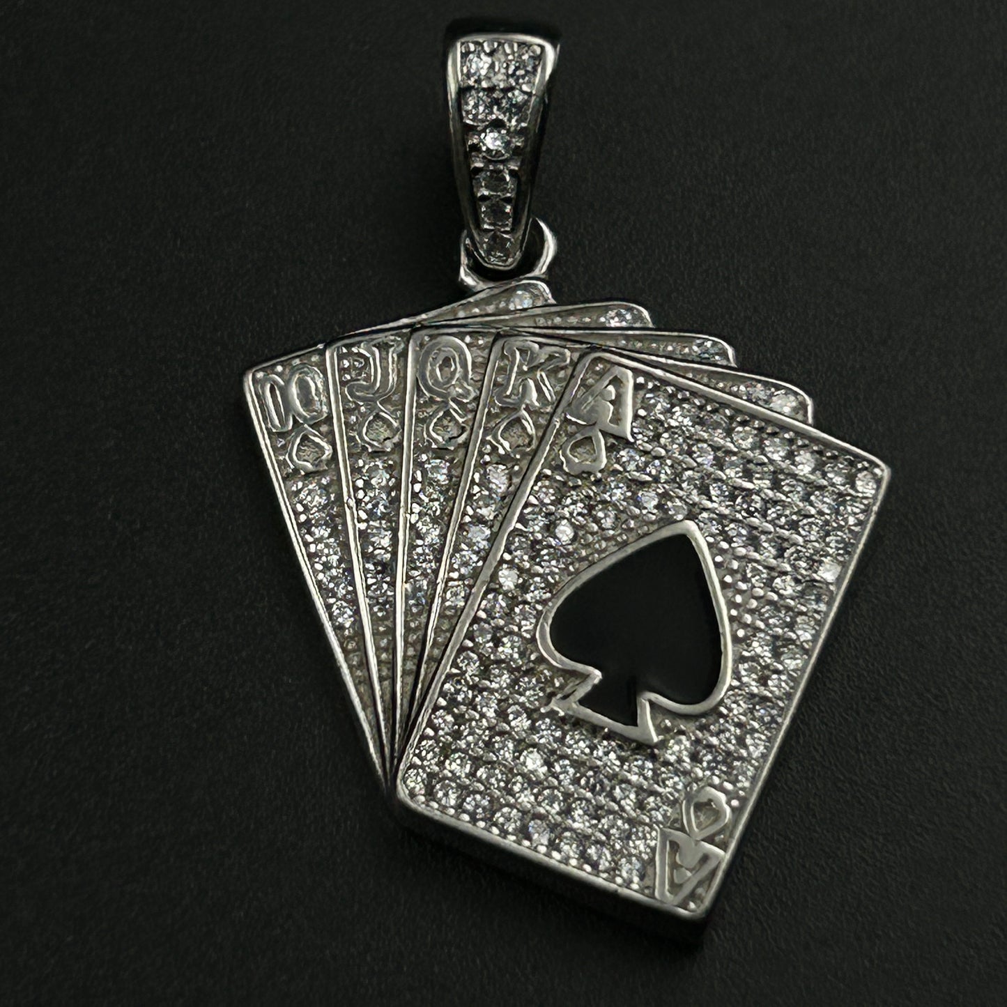 CARD Pendant and Chain - Silver Pendant for Men