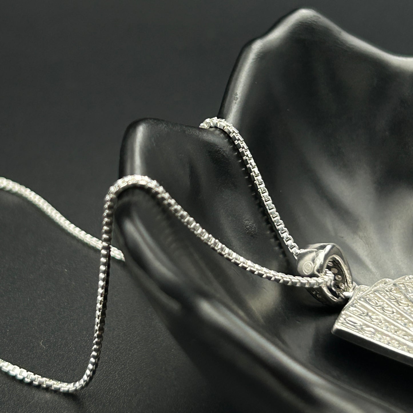 CARD Pendant and Chain - Silver Pendant for Men