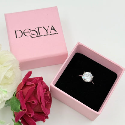 Women’s Diamond Ring 18k White Gold Plated