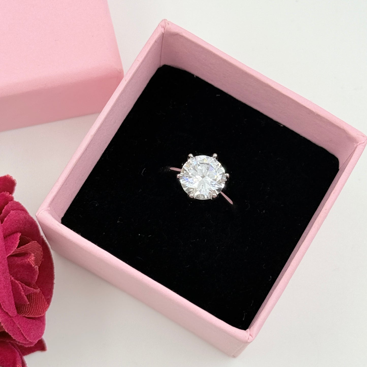 Women’s Diamond Ring 18k White Gold Plated