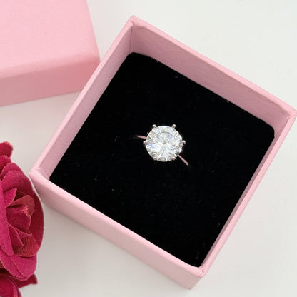 Women’s Diamond Ring 18k White Gold Plated