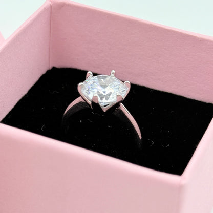 Women’s Diamond Ring 18k White Gold Plated