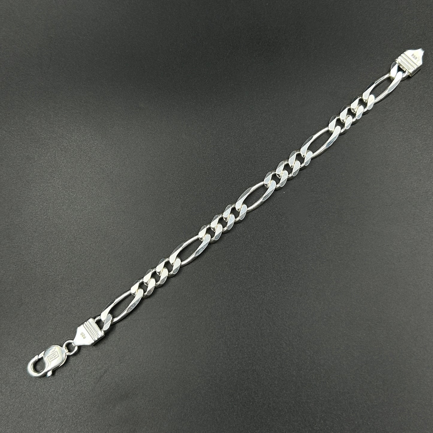 925 Sterling Silver Cuban Link Bracelet for Men 7.5''