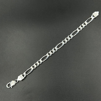 925 Sterling Silver Cuban Link Bracelet for Men 7.5''