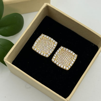 Yellow Gold MEN'S 925 Silver Cufflink