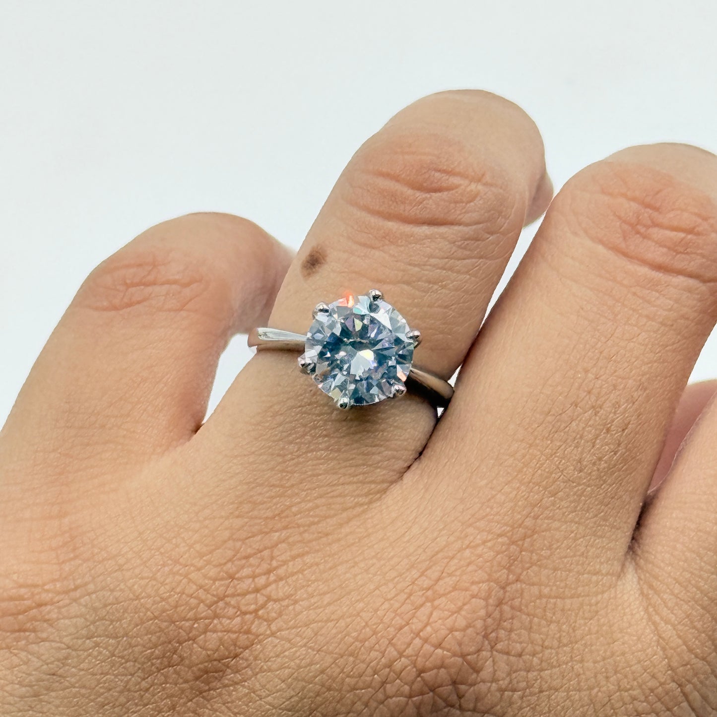 Women’s Diamond Ring 18k White Gold Plated