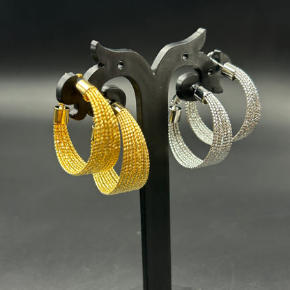 18K Gold Plated BIG HOOP Earring
