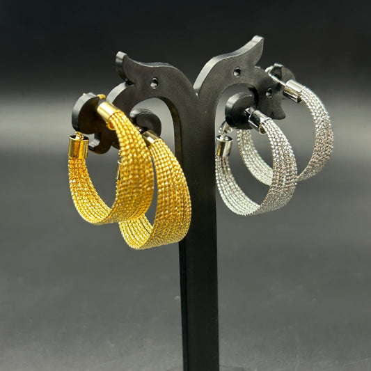 18K Gold Plated BIG HOOP Earring