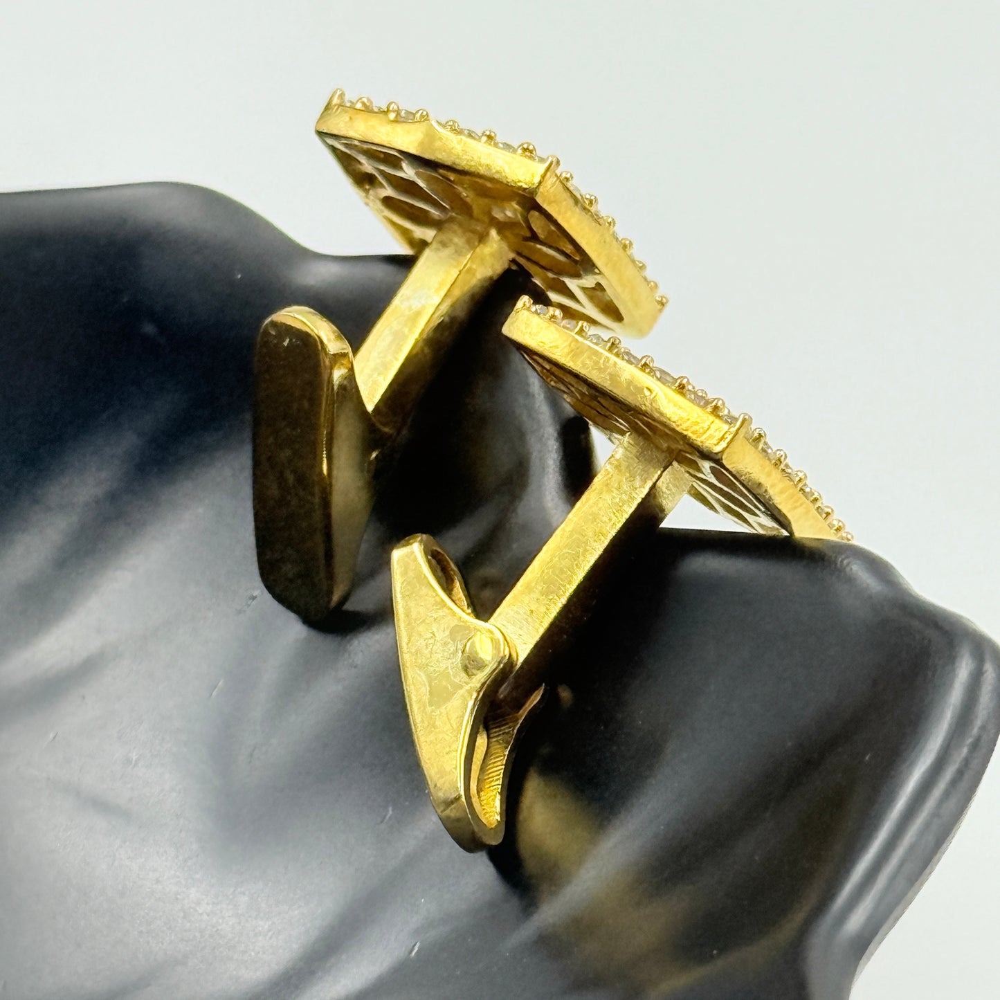 Yellow Gold MEN'S 925 Silver Cufflink