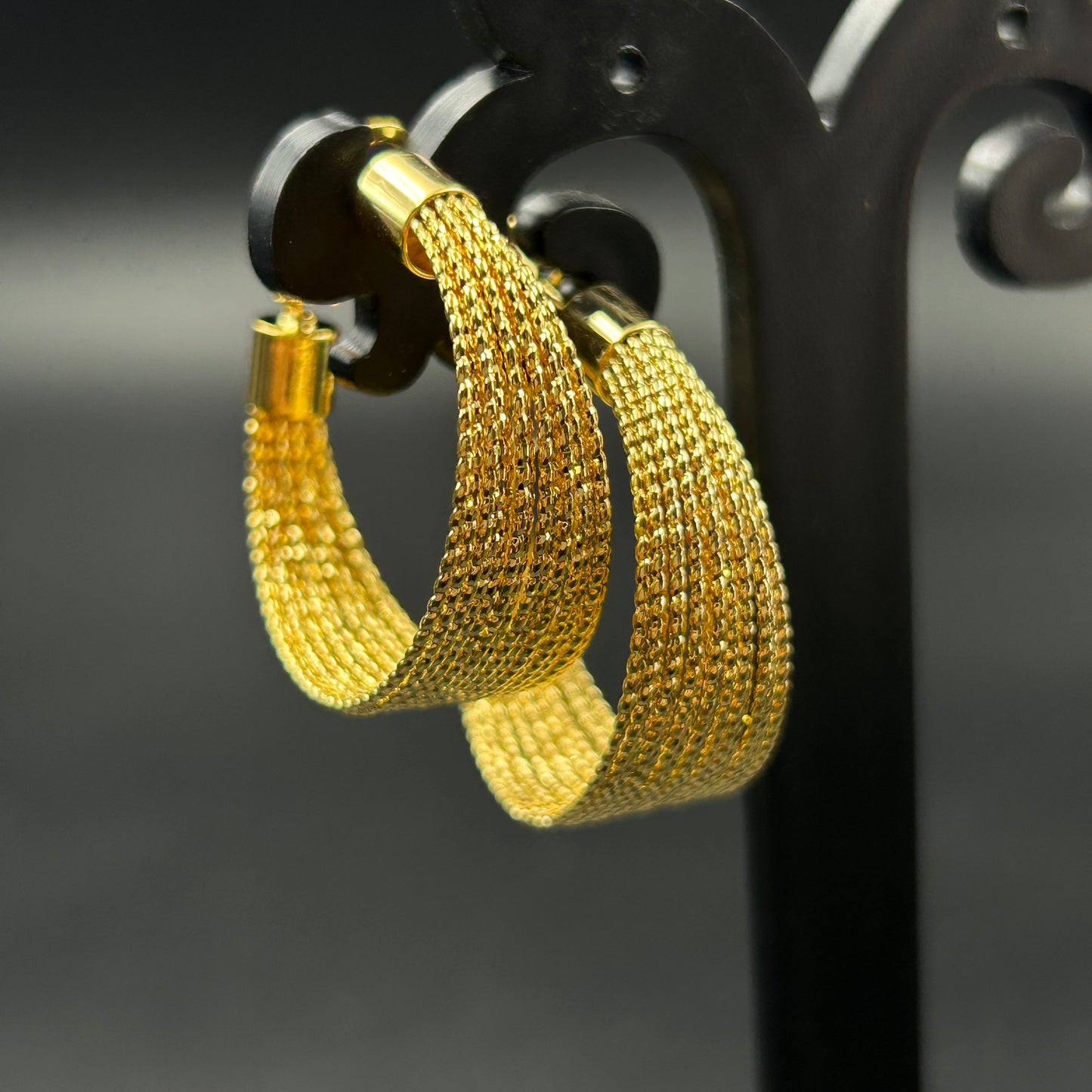 18K Gold Plated BIG HOOP Earring