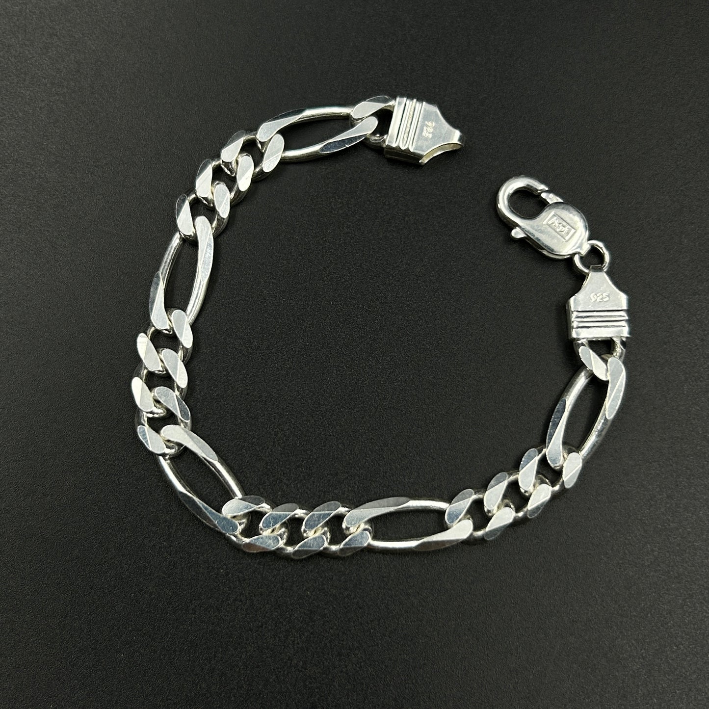 925 Sterling Silver Cuban Link Bracelet for Men 7.5''
