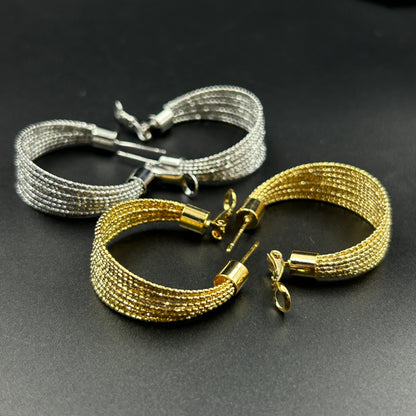 18K Gold Plated BIG HOOP Earring